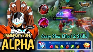 ALPHA BUFF GAMEPLAY , BEST BUILD ALPHA GAMEPLAY | MOBILE LEGENDS BANG BANG