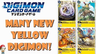 Many New Yellow Digimon Revealed! (BT4 - Great Legend Reveals)