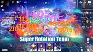 Super Rotation Team Kuki Shinobu Sayu Xiangling Kaeya - Genshin's Most interesting Team