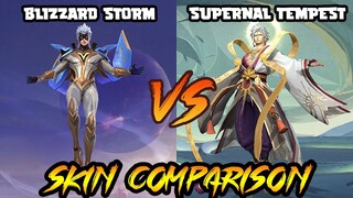 VALE SUPERNAL TEMPEST COLLECTOR SKIN EFFECT VS. BLIZZARD STORM SKIN - MLBB SKIN COMPARISON SERIES