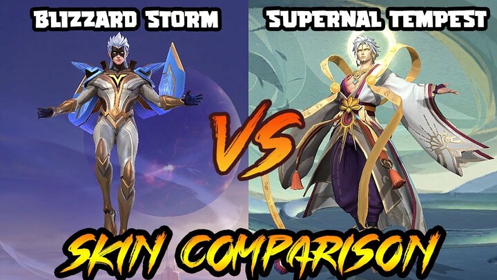 VALE SUPERNAL TEMPEST COLLECTOR SKIN EFFECT VS. BLIZZARD STORM SKIN - MLBB SKIN COMPARISON SERIES