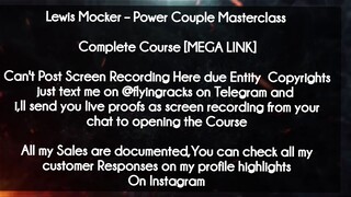 Lewis Mocker  course  - Power Couple Masterclass download