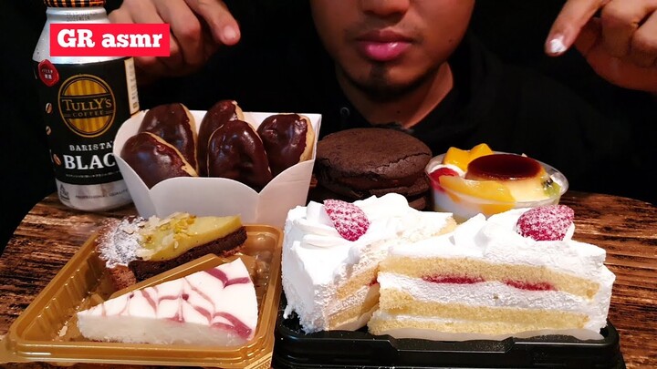asmr, mukbang sweet food cake and chocolate/asmr,mukbang makanan manis kue dan coklat