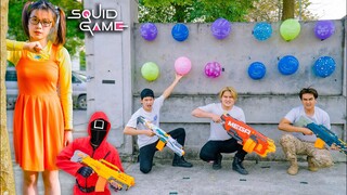 SQUID GAME Million Dollar Bonus | Green Light And Red Light Life And Death Balloon shooting contest