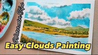 A MUST WATCH Clouds Painting - Easy Realistic in MINUTES