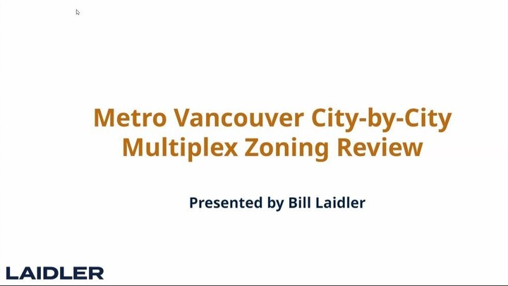 Bill Laidler Academy Webinar - August 29, 2024 - Multiplex Zoning