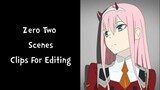 Zero Two Scenes |Darling In The FranXX| (Anime Raw) Clips For Edits