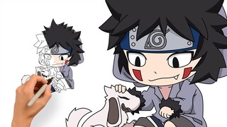 How to Draw Naruto Characters | Kiba Inuzuka (Chibi)