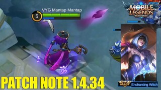 FANNY DI BUFF! HARITH NERF, BUFF BARU TURTLE, MAP BARU, SKIN SEASON 14 PHARSA - PATCH NOTE 1.4.34 ML