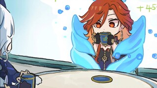 【心脏弱真君】芙芙：你怎么跑枫丹来了？玛薇卡：茶不错~