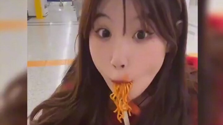 How quirky can a girl be if she can cry just from being teased with food?