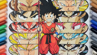 The Evolution of GOKU - Anime Drawing