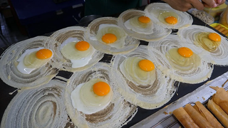 เครปไข่ไทย - อาหารไทยข้างทาง