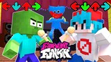 Monster School: Minecraft vs Friday Night Funkin Huggy Wuggy - FNF Challenge | Minecraft Animation