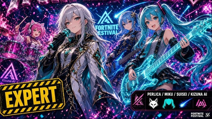 【EXPERT】BABYMETAL - from me to u ft. Poppy | Perlica + Miku + Suisei + Kizuna AI Full Band ⚡🦊
