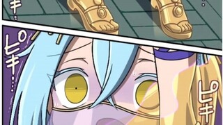 少女被光线照射后金属化