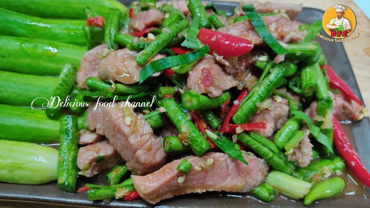 បុកសណ្ដែកសាច់គោទឹកប្រហុកថៃ ម្ហូបឆ្ងាញ់ថ្មីមួយបែបទៀតដើម្បីបង្ហាញបងប្អូន Delicious food channel