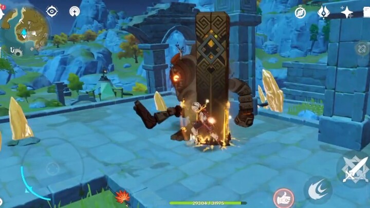 Zhongli กำลังจะถูกสลักใหม่ ลองใช้ดาเมจของ Duel Spear Valkyrie Zhongli!