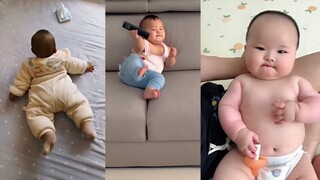 Funny moments_Funny reaction cute baby overload playing happy laugh and cry_baby compilation video