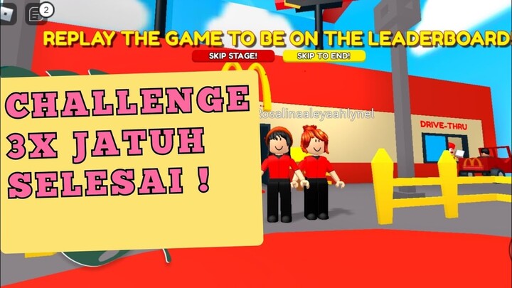 ROBLOX CHALLENGE GA BOLEH JATUH 3X | MABAR SHARON & LYNELLE