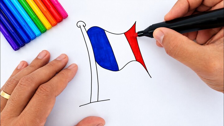COMO DESENHAR A BANDEIRA DA FRANÇA!