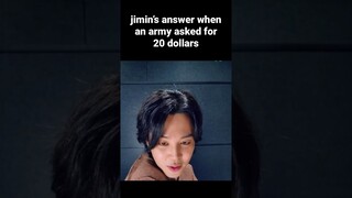 BTS JIMIN response when an army asked for $20 #jimin #bts #btsjimin #parkjimin #army #btsarmy