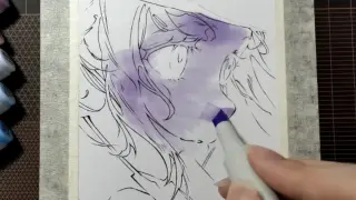 [Drawing] Wanna Try Painting Your Face With A Purple Marker?
