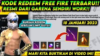 KODE REDEEM FREE FIRE TERBARU 2023 HARI INI 18 JANUARI
