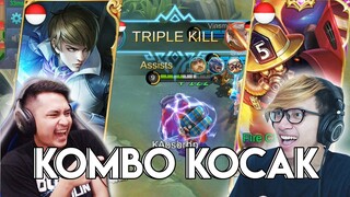 KOMBO KOCAK DUO GUSION + NGENG NGENG JOHNSON - MOBILE LEGENDS INDONESIA