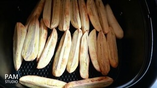 กล้วยอบง่ายๆ เมนูกล้วย งบไม่เกิน 20 บาท Baked Bananas (ใช้หม้อทอดไร้น้ำมัน Airfryer ) | Pam Studio