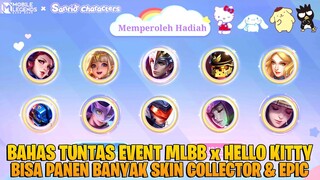BAHAS TUNTAS EVENT MLBB x HELLO KITTY - TOKEN GRATIS, ITEM GRATIS! AUTO PANEN SKIN COLLECTOR!