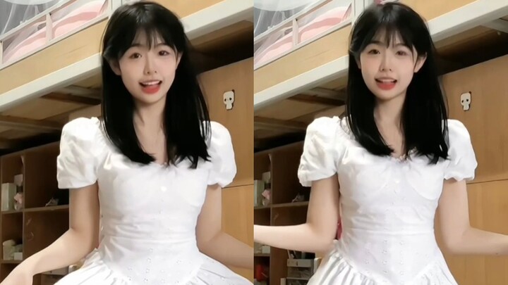 Love the little white dress~