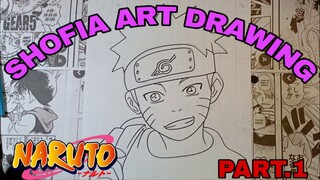drawing karakter dari anime Naruto