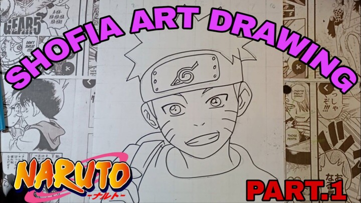 drawing karakter dari anime Naruto