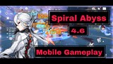 Spirall Abyss 4.6 Mobile Gameplay Fullstar || Genshin Impact Indonesia