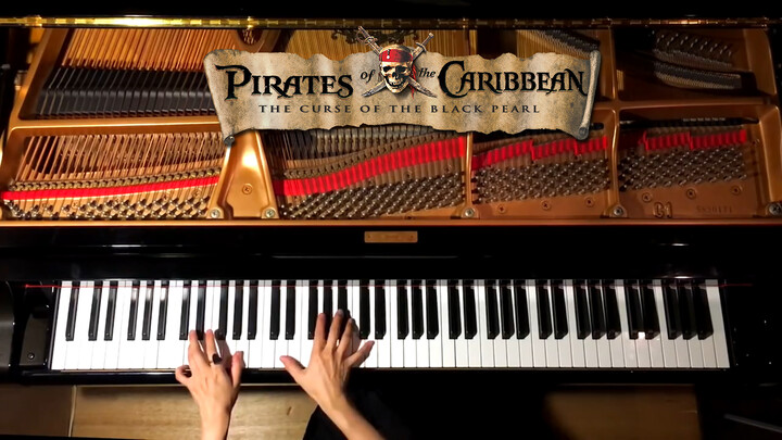 "He’s a pirate" was covered by a woman with piano