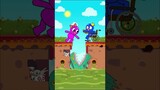 Top 3 Blue outwitted the Beast vs RainBow Friend and Garten of Banban | Funny animation #shorts