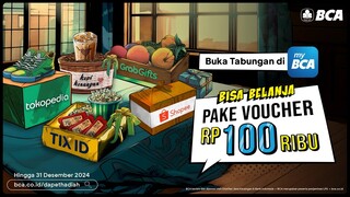 Belanja Voucher Rp100 Ribu dengan Buka Tabungan di myBCA!