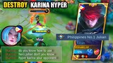 JULIAN VS KARINA HYPER | how to counter karina jungle emblem | JULIAN GAMEPLAY MOBILE LEGEND