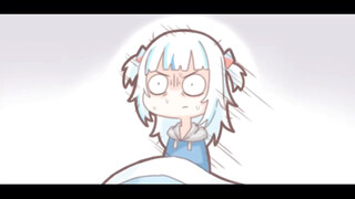 Gura woke up in the middle of the night