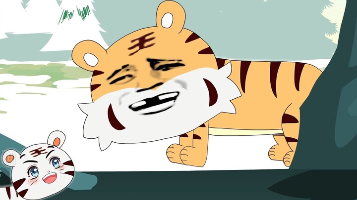 After being abandoned by his mother, the little tiger finally found his father