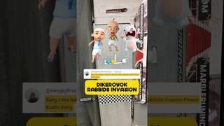 Upin Ipin DIKEROYOK Rabbids Invasion🐰🐰 | MRI #shorts