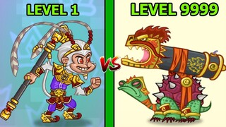 RÙA VÀNG HOÀNG KIM GIÁP ĐẠI BÁC RỒNG LVL 100 MAX CẤP Tower Conquest - TOP GAME ANDROID IOS THÀNH EJ