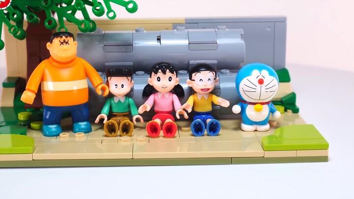 KP building block Doraemon: Concrete pipe clearing, Nobita and his friends are coming