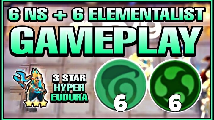 BUFFED - 3 STAR HYPER EUDORA | 6 NATURE SPIRIT 6 GUNNER TRANSITION TO 6 ELEMENTALIST 6 NATURE SPIRIT