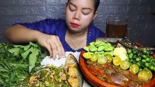 tumis genjer tauco,sambal bawang cabe rawit, petai kupas, lalapan #mukbang