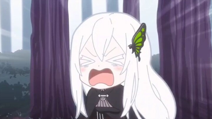 Echidna tried to show off in front of Emilia and cried that she didn't force herself