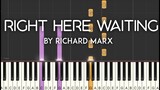 Right Here Waiting by Richard Marx synthesia piano tutorial cover | with lyrics / free sheet music