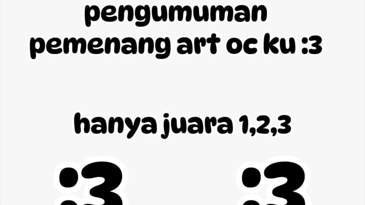 PENGUMUMAN PEMENANG ART CONTES KU (WAJIB BACA DESKRIPSI)