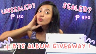 ANO ANG PINAGKAIBA NG SEALED AT UNSEALED KPOP ALBUM ? WHICH IS BETTER? | + BTS ALBUM GIVEAWAY!!!